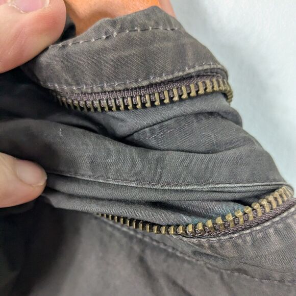 Vintage Old Navy Jacket Mens M Brown Y2K 90s Utility Coat Hooded Rugged Gorpcore - Picture 8 of 14